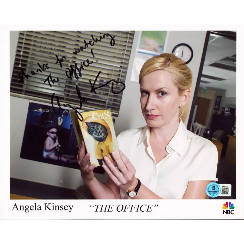 Angela Kinsey The Office "Thanks For Watching..!" Signed 8x10 Photo BAS #BS20780