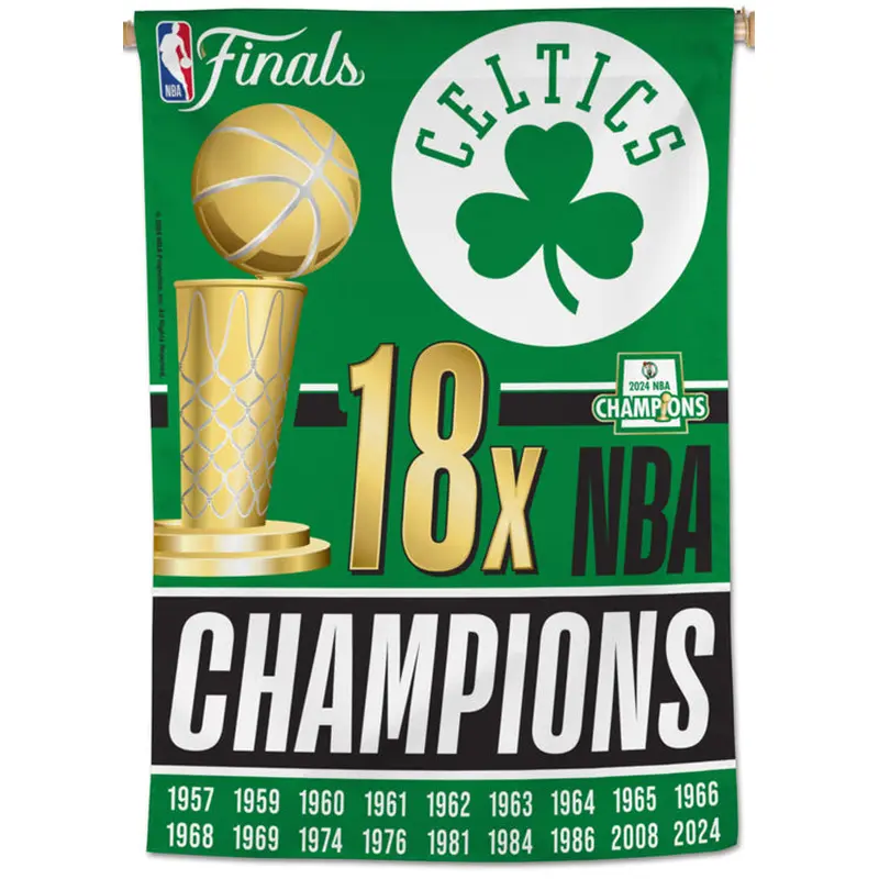 Boston Celtics 18-Time NBA Champions Commemorative 28" x 40" Wall Banner - Wincraft Inc.