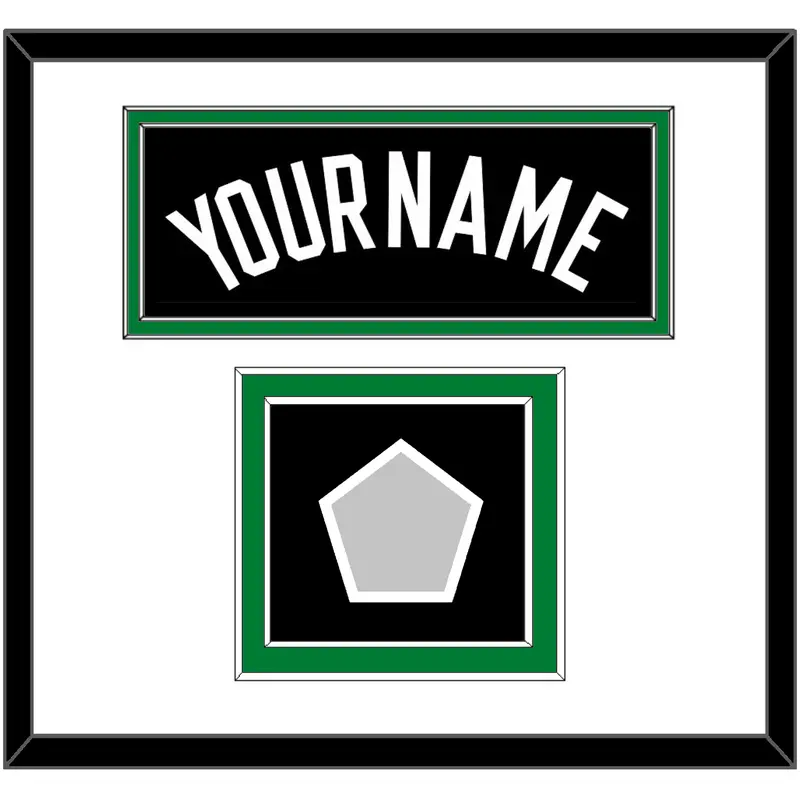 Boston Name & Champions Patch - Black Statement - Double Mat 1