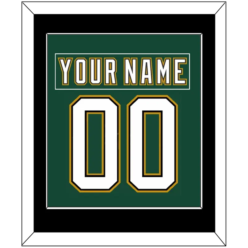 Dallas Nameplate & Number (Back) Combined - Alternate Green (1997-1999) - Single Mat 3
