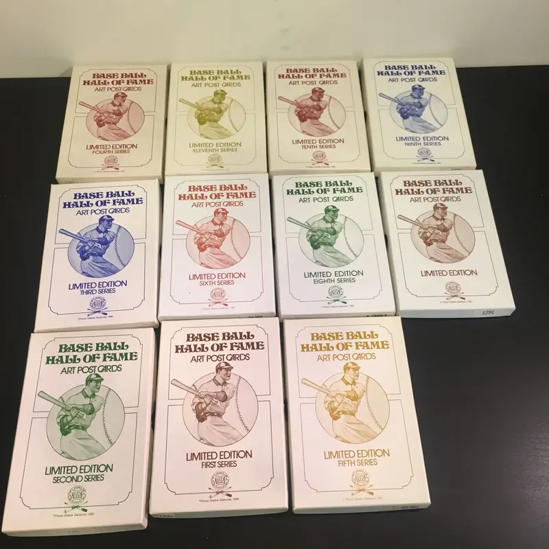 RARE 1980-2001 PEREZ STEELE BASEBALL ART POSTCARDS COMPLETE SET 1-11 #3