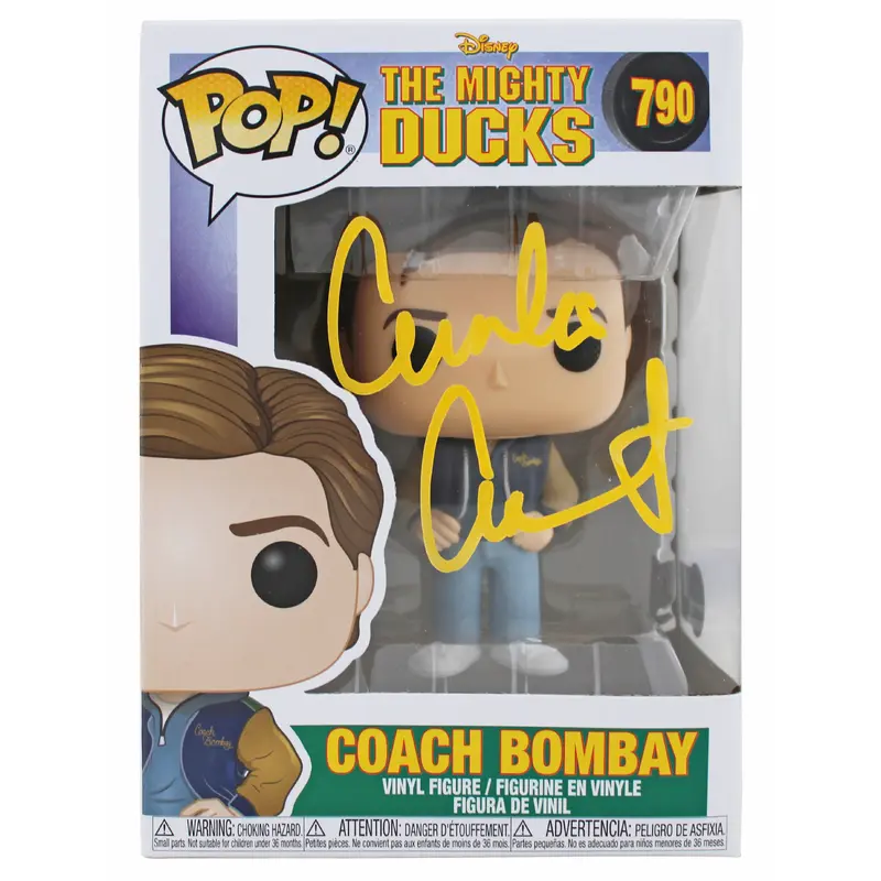 Emilio Estevez Mighty Ducks Authentic Signed #790 Funko Pop Vinyl Figure BAS Wit