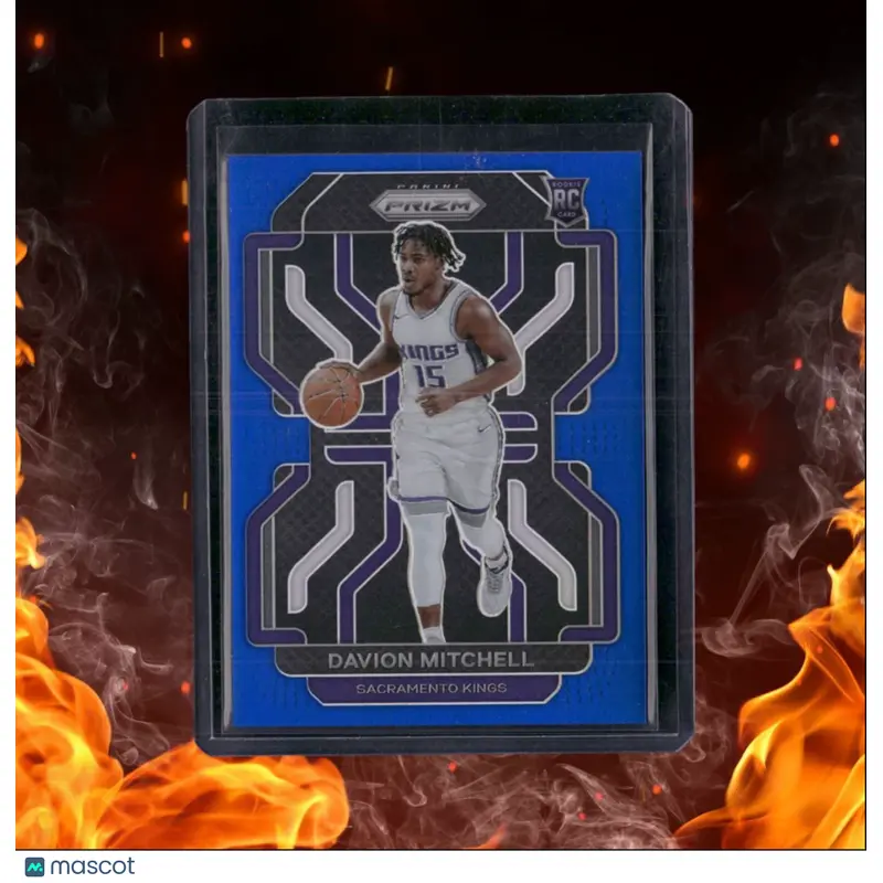 2021-22 Panini Prizm Davion Mitchell Blue Prizm Rookie 038/199 #312
