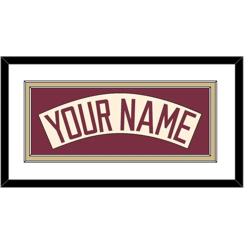 Florida State Baseball Nameplate - Alternate Gold (2016-2018) - Double Mat 1
