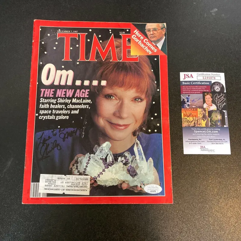 Shirley MacLaine Signed Autographed Time Magazine JSA COA