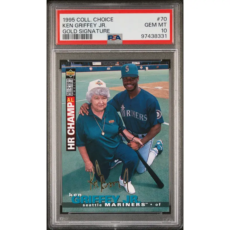 Ken Griffey Jr. 1995 Collectors Choice #70 Gold Signature PSA 10 Gem Mint