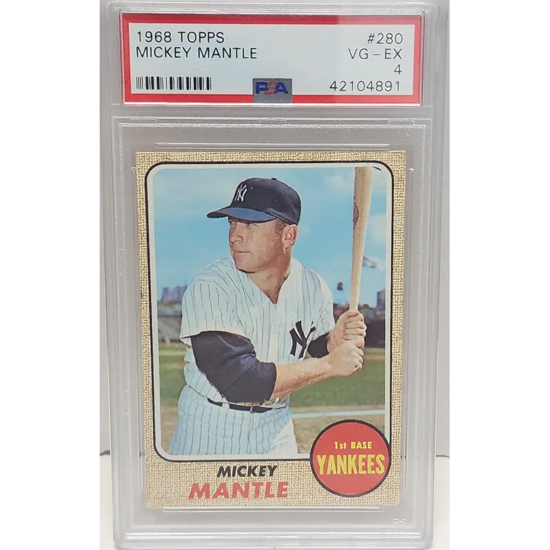 Mickey Mantle 1968 Topps #280 PSA 4 Vg-Ex 4891