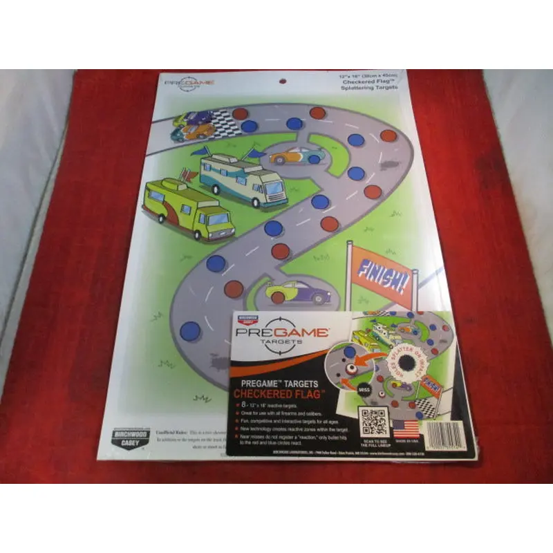 Birchwood Casey PreGame Targets - Checkered Flag - 8 Pack