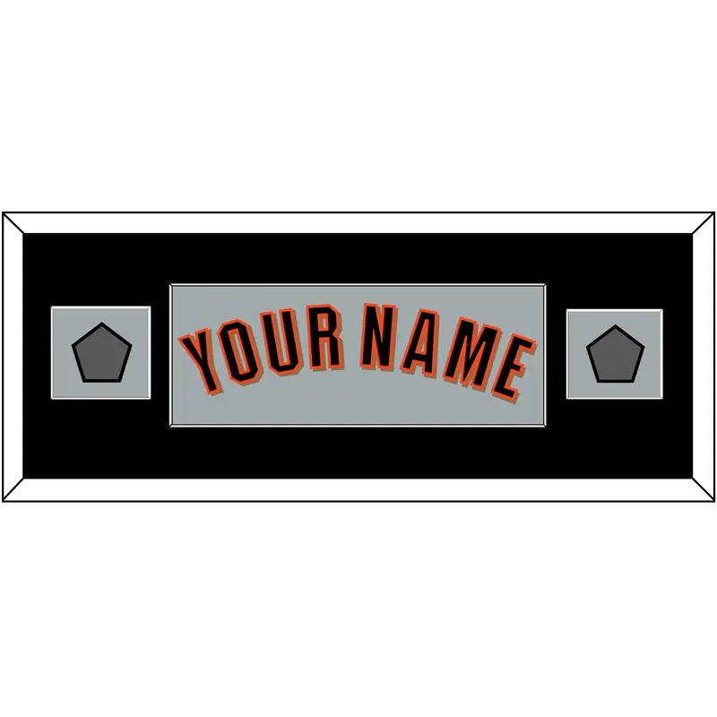 San Francisco Name & 2 World Series Champions Patches - Road Gray (2010-2021) - Single Mat 6