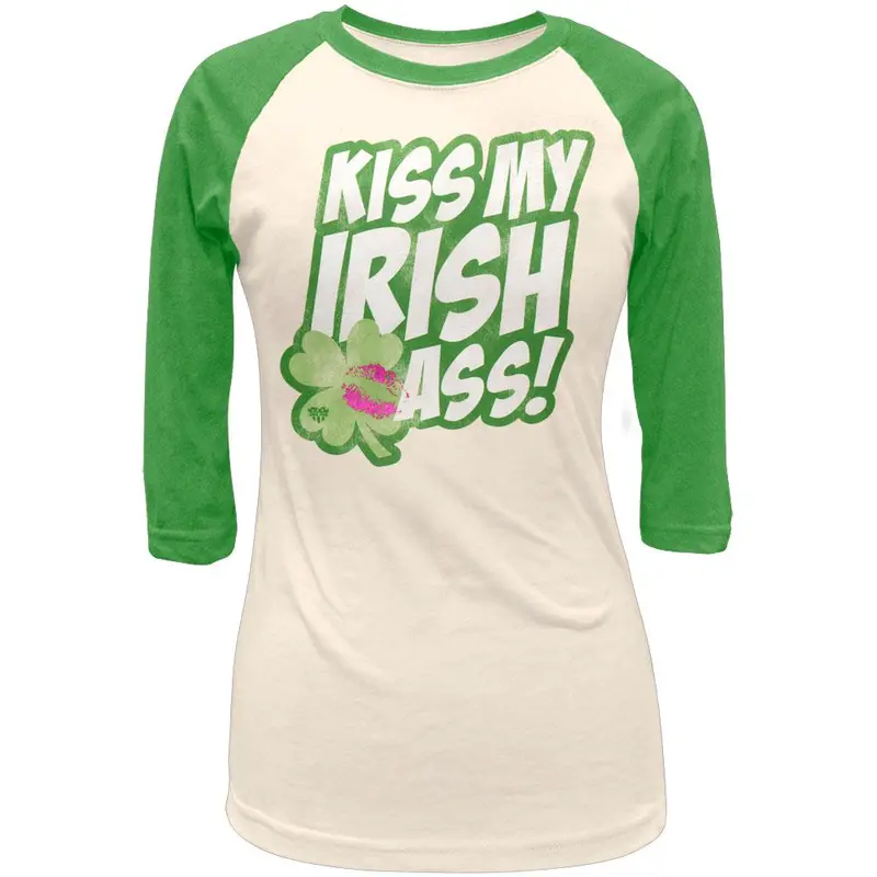 Kiss My Irish Ass Juniors Raglan