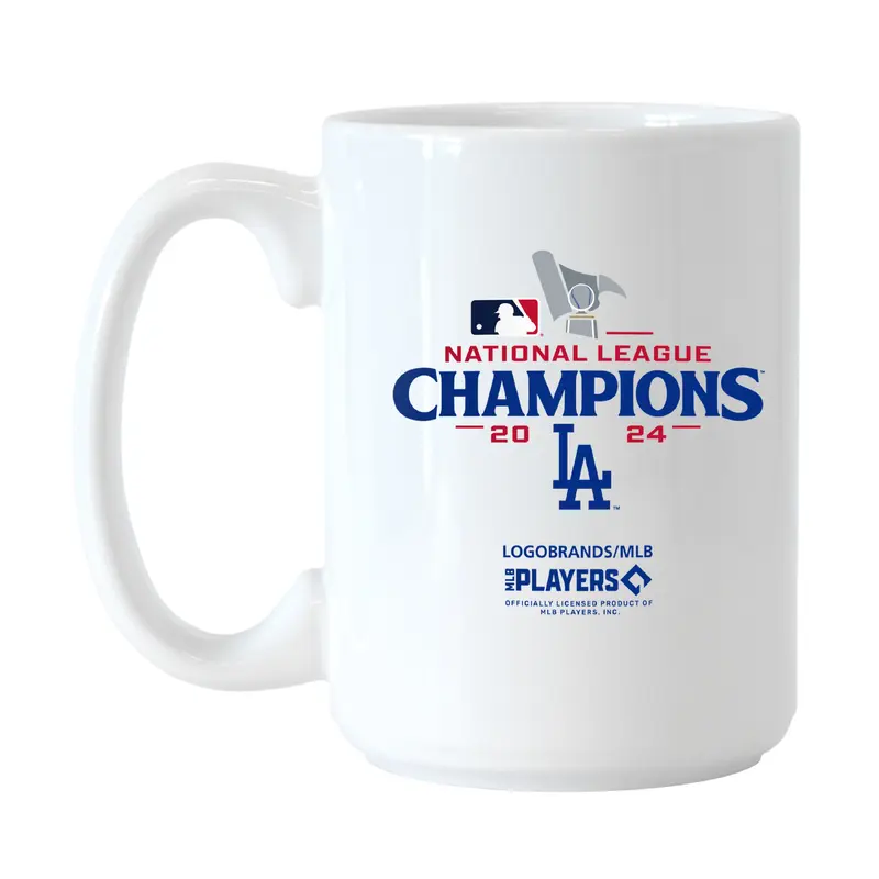 LA Dodgers 2024 National League Champs 15oz Roster Sublimated Mug