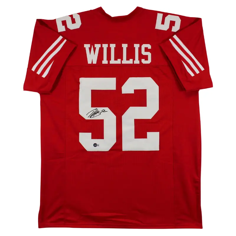 Patrick Willis Authentic Signed Red Pro Style Jersey BAS Witnessed
