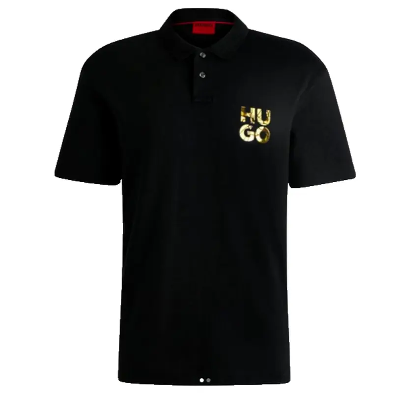 HUGO BOSS MENS POLO BLACK DIRIDUPOL 50522129001