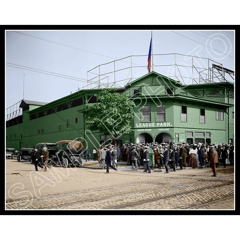1905 League Park Colorized 11X14 Photo - Cleveland Spiders Indians - 1100
