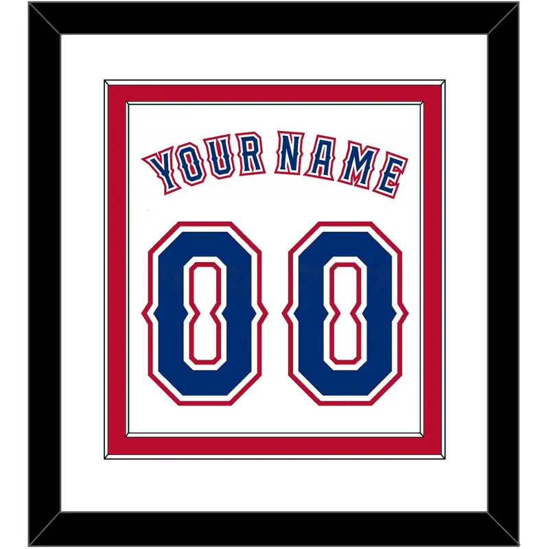 Texas Name & Number - Home White (2016-2019) - Double Mat 2
