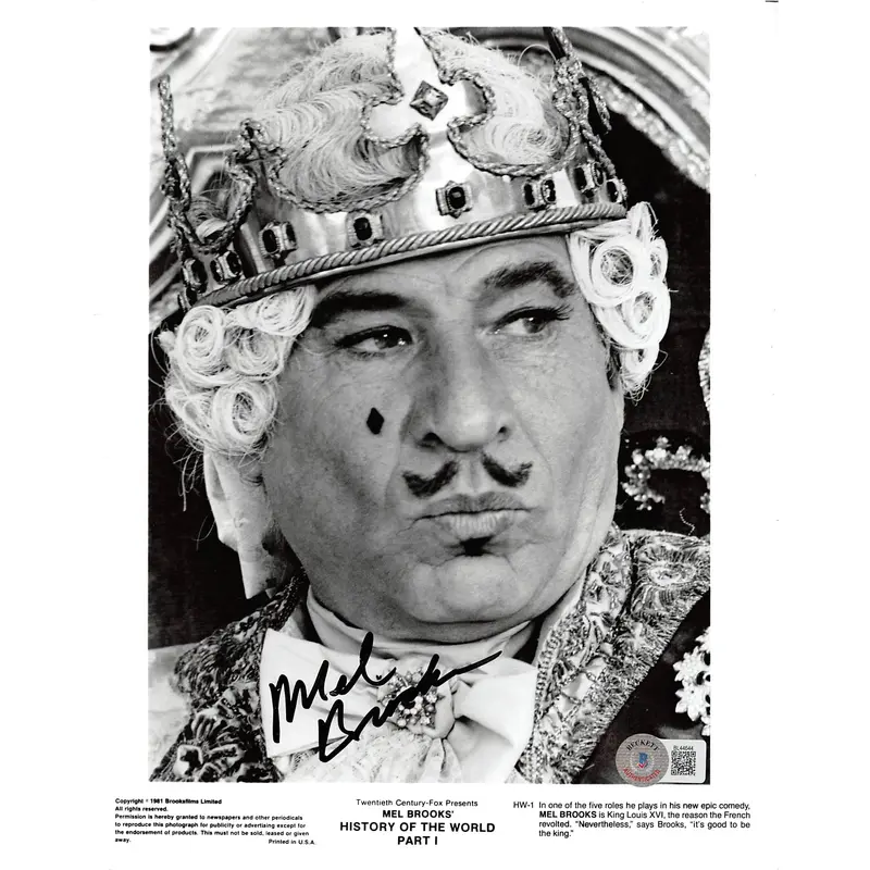 Mel Brooks History of the World: Part I Authentic Signed 8x10 Photo BAS #BL44644