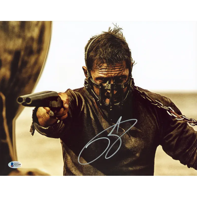 Tom Hardy Mad Max: Fury Road Authentic Signed 11x14 Horizontal Photo BAS #S21249