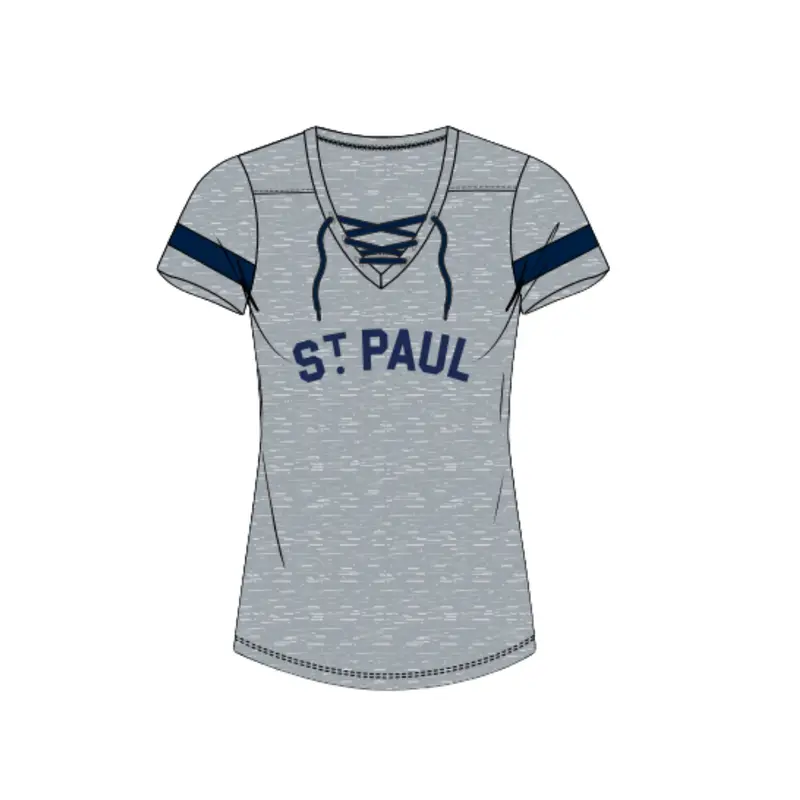 Women's Plus Size Lace-up Tee