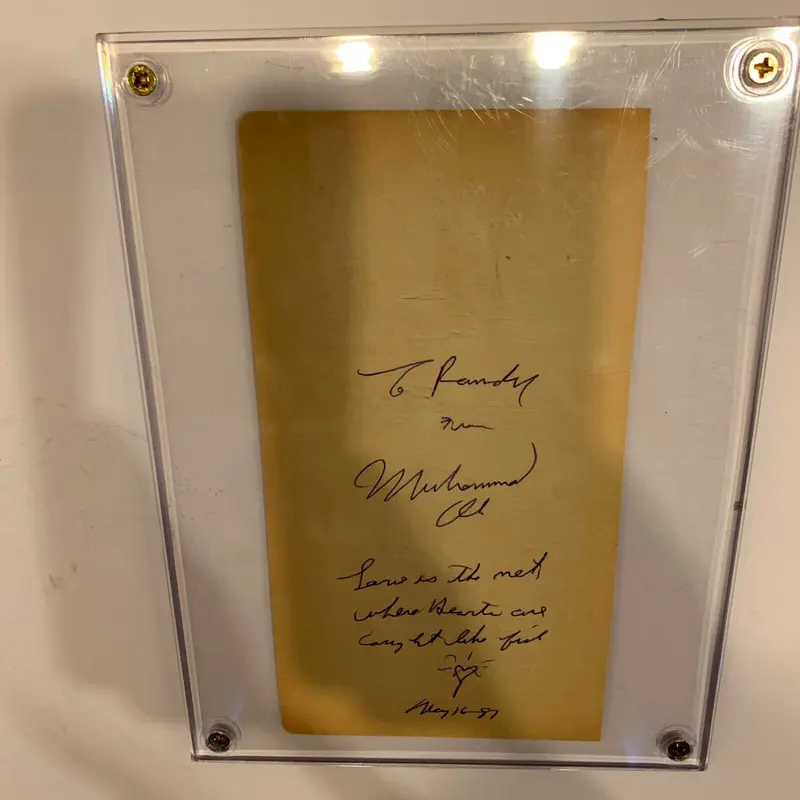 Muhammad Ali "Love Is The Net Hearts Caught Like Fish" Signed Boxing Card JSA