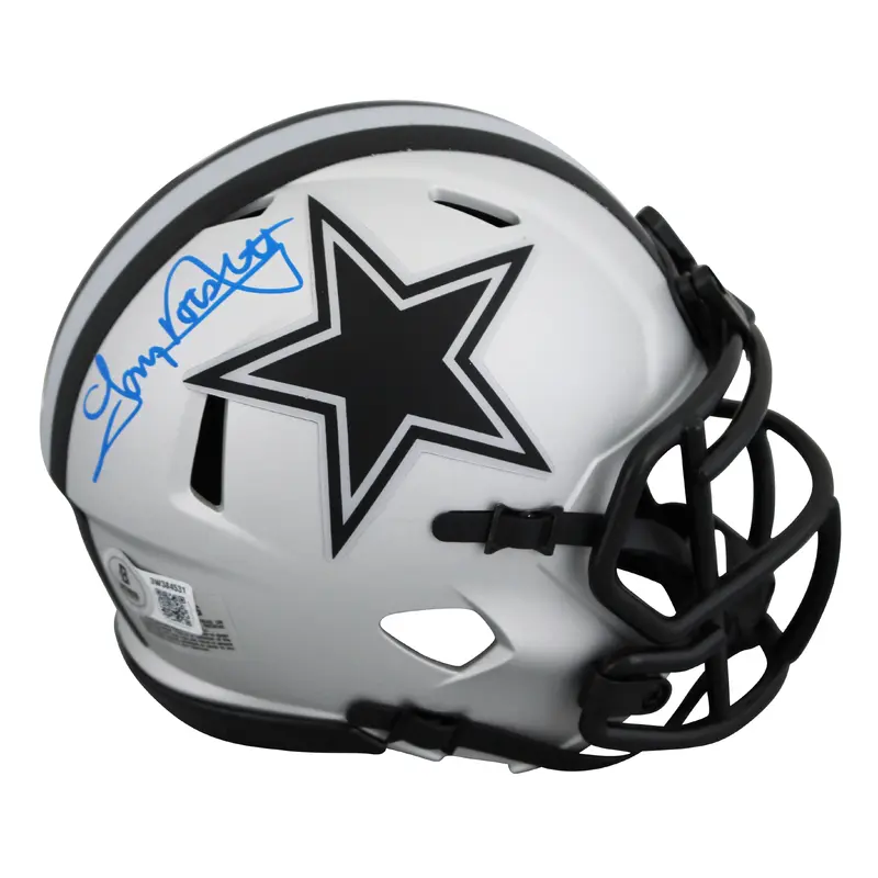 Cowboys Tony Dorsett Authentic Signed Rave Speed Mini Helmet BAS Witnessed