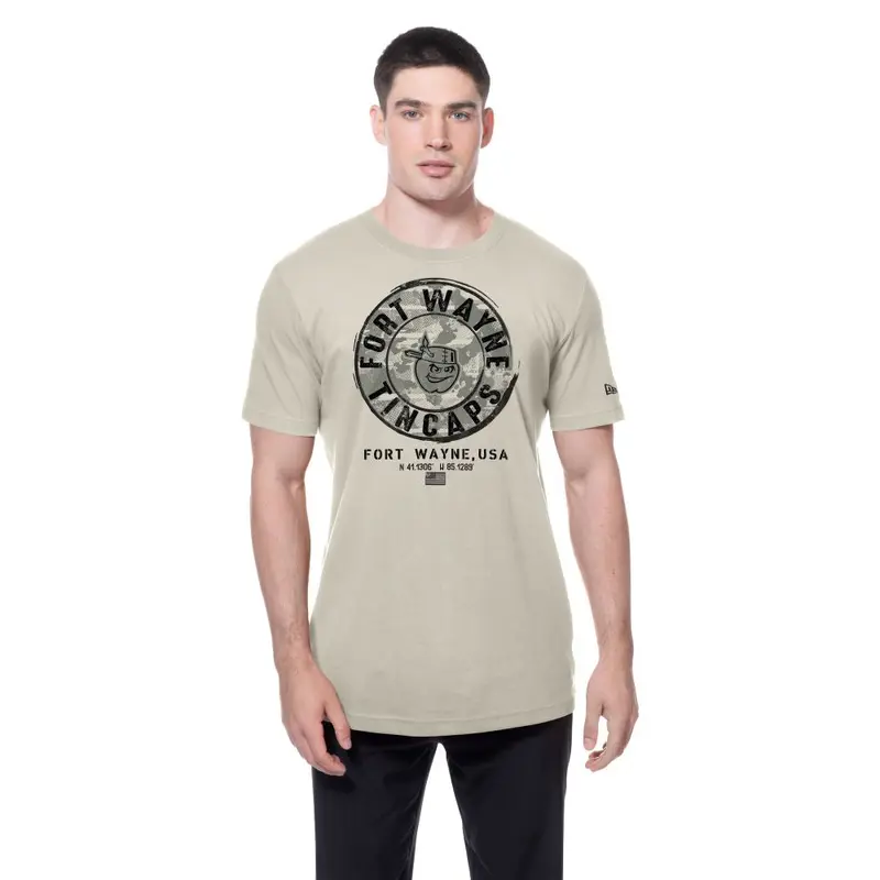 Fort Wayne TinCaps 2025 Armed Forces Stone Camo Tee
