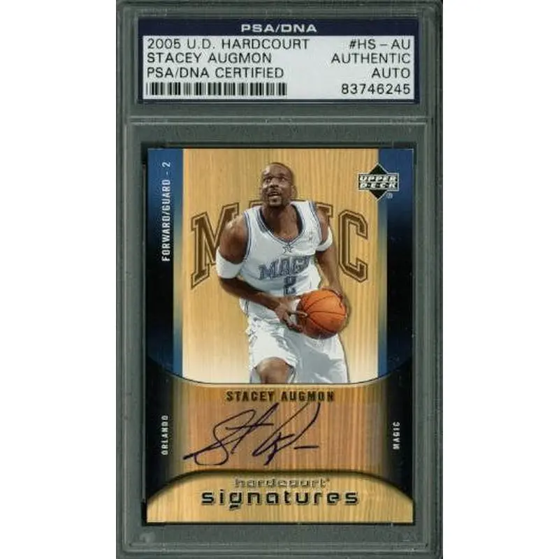 Magic Stacey Augmon Authentic Signed Card 2005 U.D. Hardcourt #Hs-Au PSA Slabbed