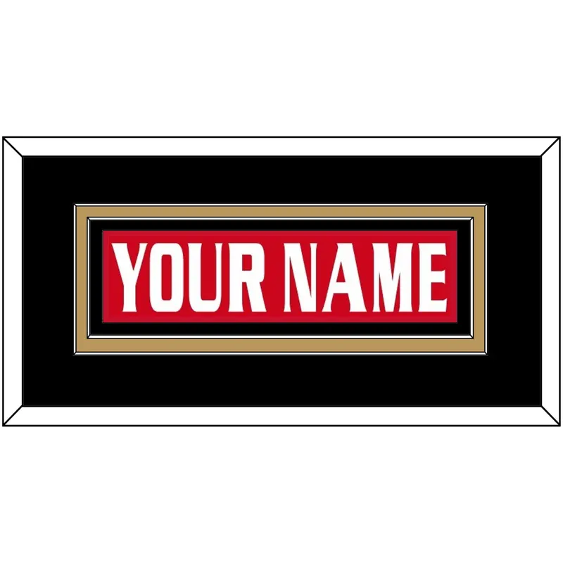 Ottawa Nameplate - Road/Home Red Jersey (1999-2007) - Double Mat 4
