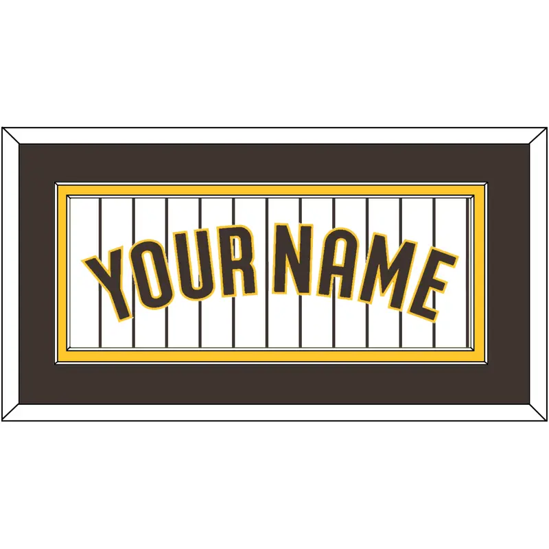 San Diego Name - Home White Pinstripes - Double Mat 3