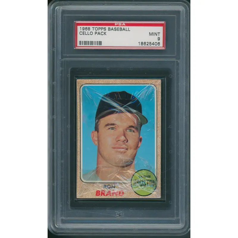 1968 Topps Baseball Unopened Cello Pack PSA 9