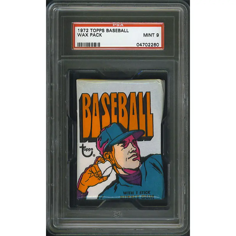 1972 Topps Baseball Unopened Wax Pack PSA 9
