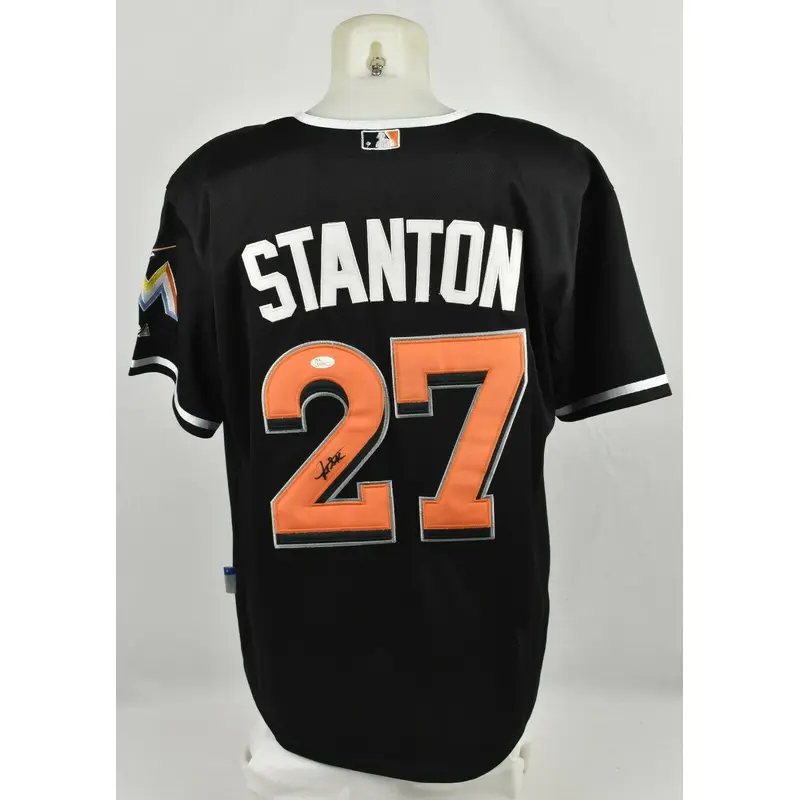Giancarlo Stanton Signed Autographed Authentic Miami Marlins Jersey JSA COA