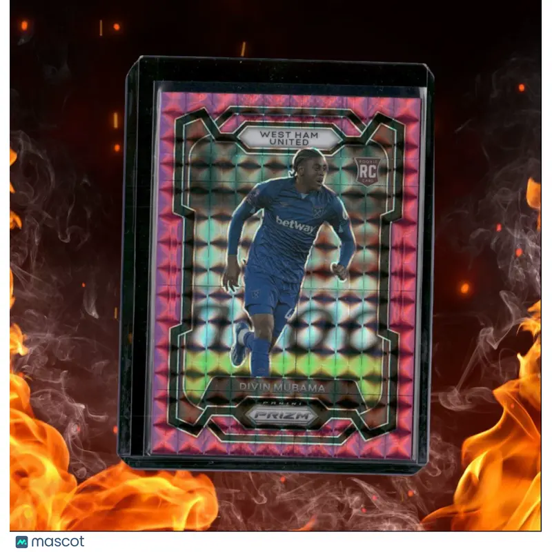2023 Panini Prizm Premier League Divin Mubama Pink Mosaic Prizm Rookie #225