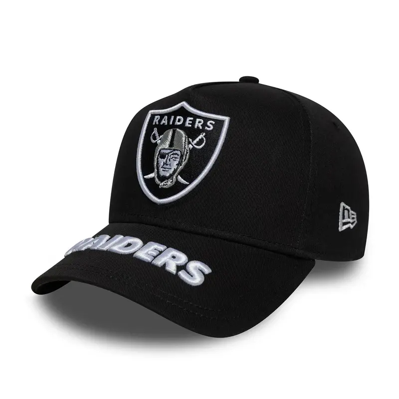 Las Vegas Raiders MLB Visor Hit Black 9FORTY E-Frame Adjustable Cap