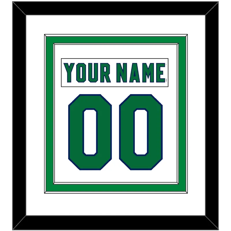 Carolina Nameplate & Number (Back) Combined - Heritage White - Double Mat 2