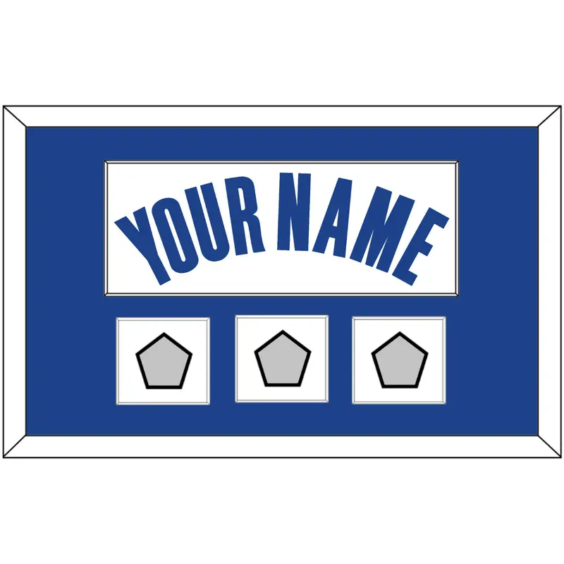 Golden State Name & 3 Champions Patches - White Association - Single Mat 1
