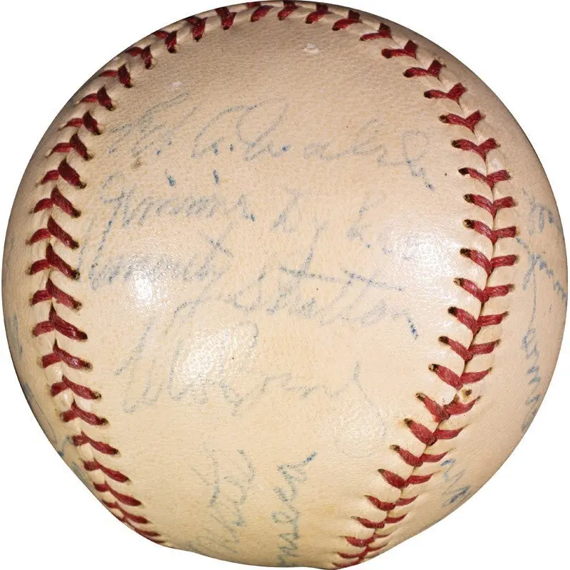 Red Faber Ed Walsh Ray Schalk Moe Berg Hall Of Fame  Signed Baseball Beckett