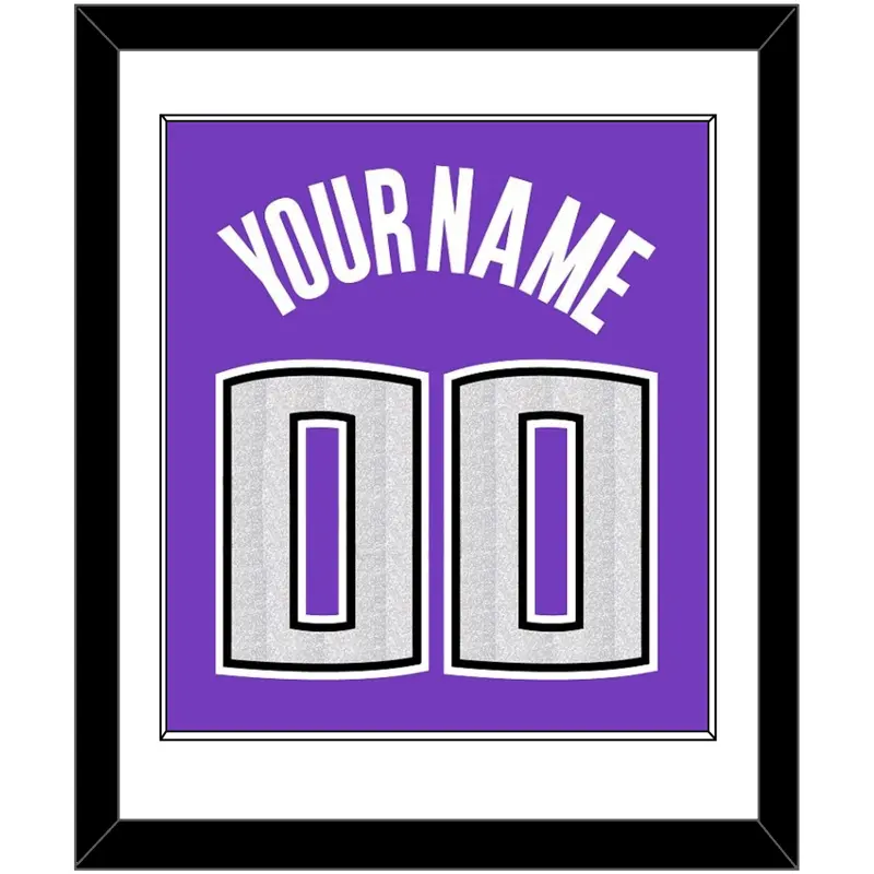 Sacramento Name & Number - Road Purple (2014-2016) - Single Mat 1