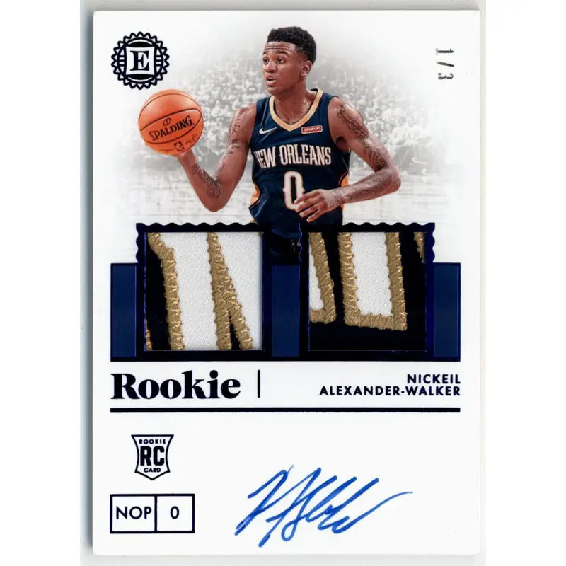 Nickeil Alexander-Walker 2019-20 Panini Encased Blue #237 Patch Auto 1/3