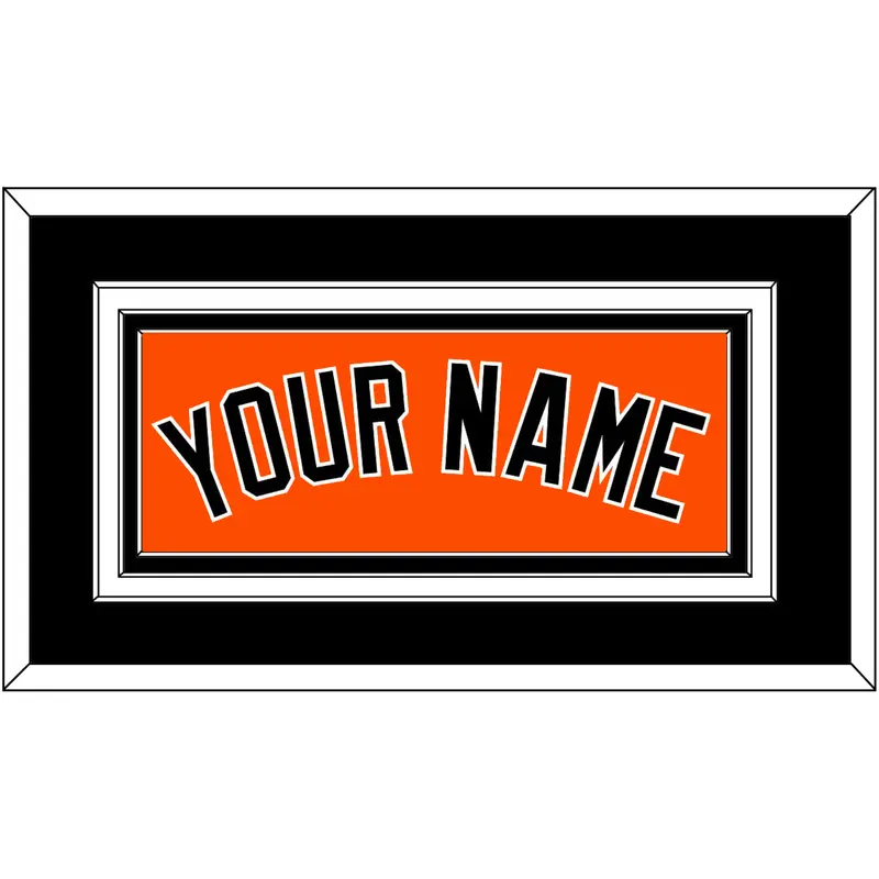 Baltimore Name - Alternate Orange - Triple Mat 3