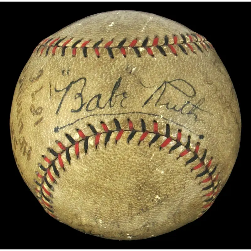 Babe Ruth 1926 New York Yankees Team Signed Game Used Baseball With JSA COA