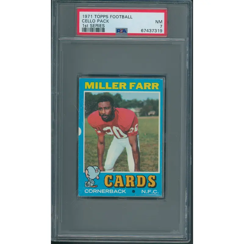 1971 Topps Football Unopened 1st Series Cello Pack PSA 7 *7319