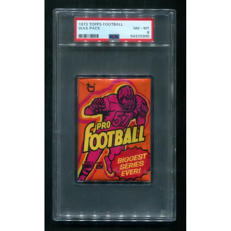 1973 Topps Football Unopened Wax Pack PSA 8 *0300