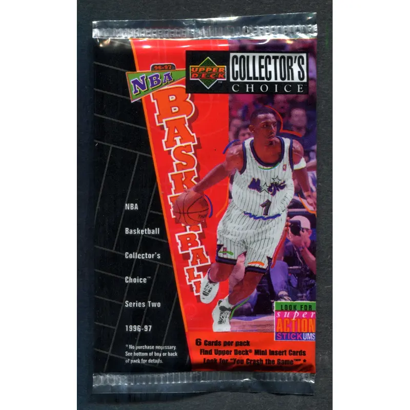 1996/97 Upper Deck Collector's Choice Basketball Unopened Series 2 Pack (6)