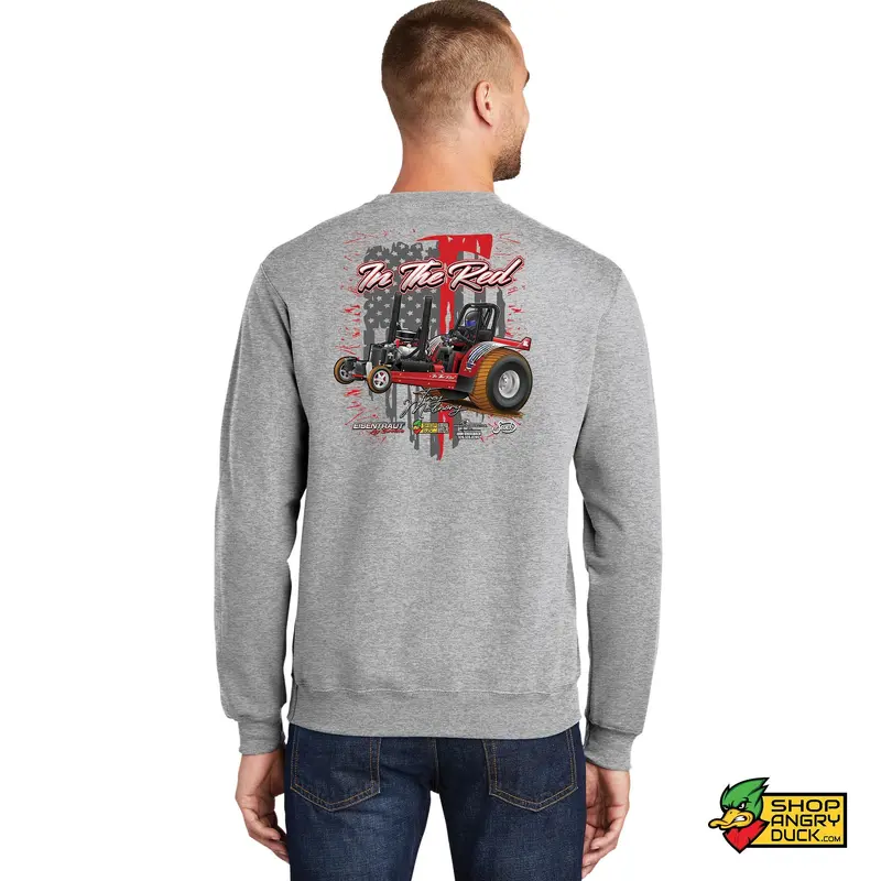 In The Red Crewneck Sweatshirt