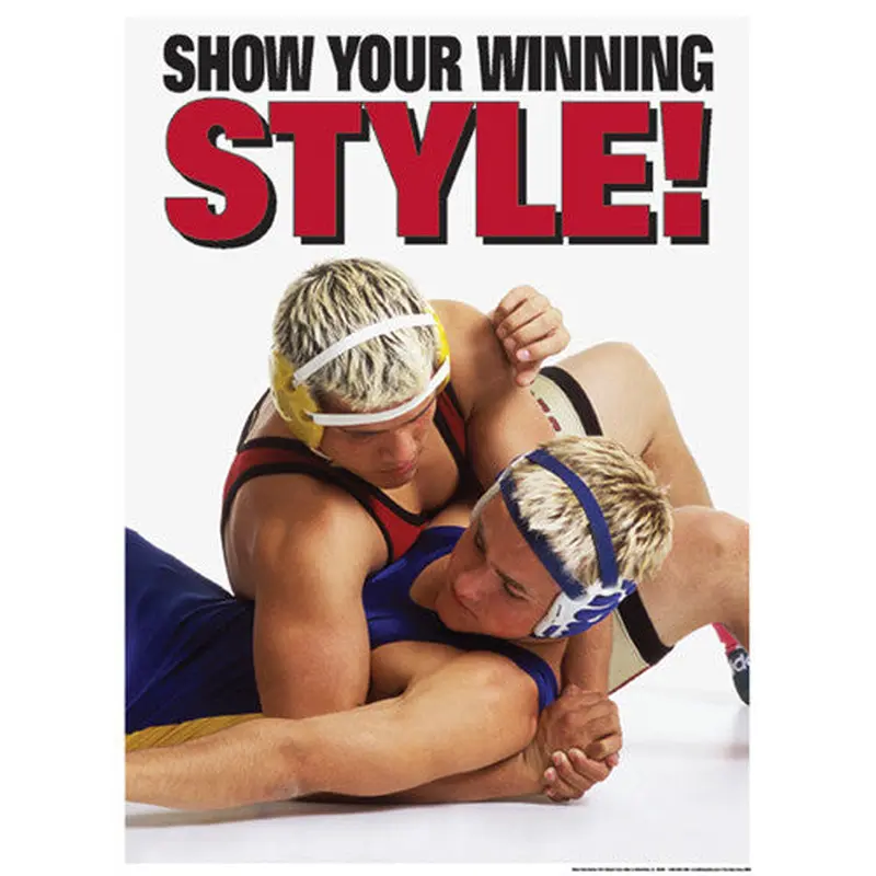 High School Wrestling "Show Your Winning Style" Motivational Poster - Fitnus