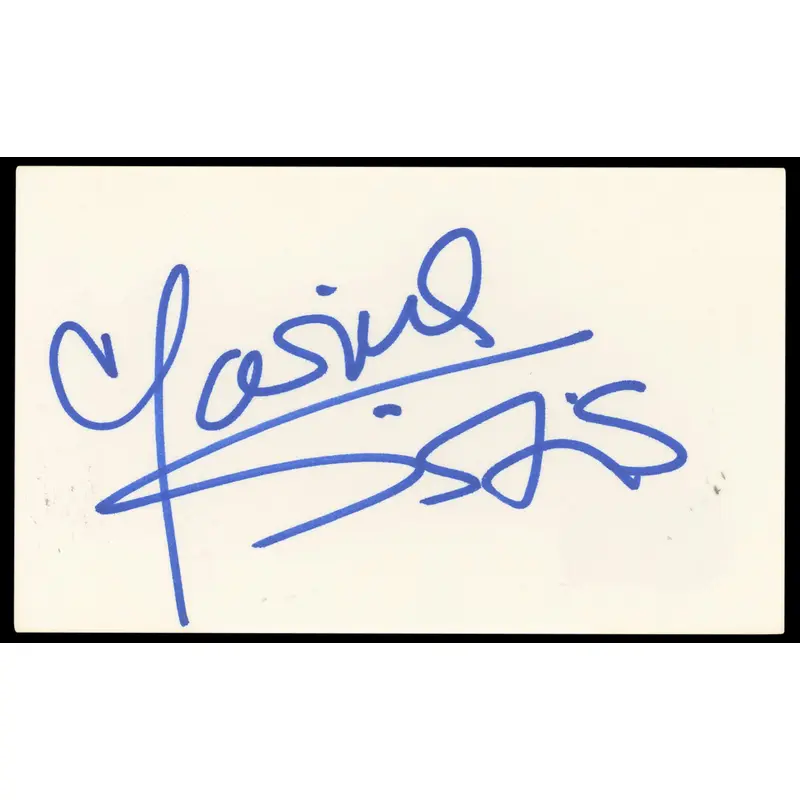 Marina Sirtis Star Trek: The Next Generation Signed 3x5 Index Card BAS #BN33276