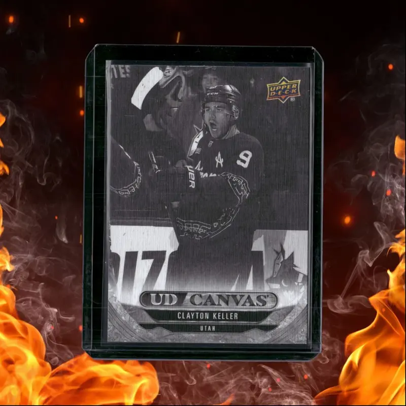 2024-25 Upper Deck Clayton Keller UD Canvas Black & White SP #C-58