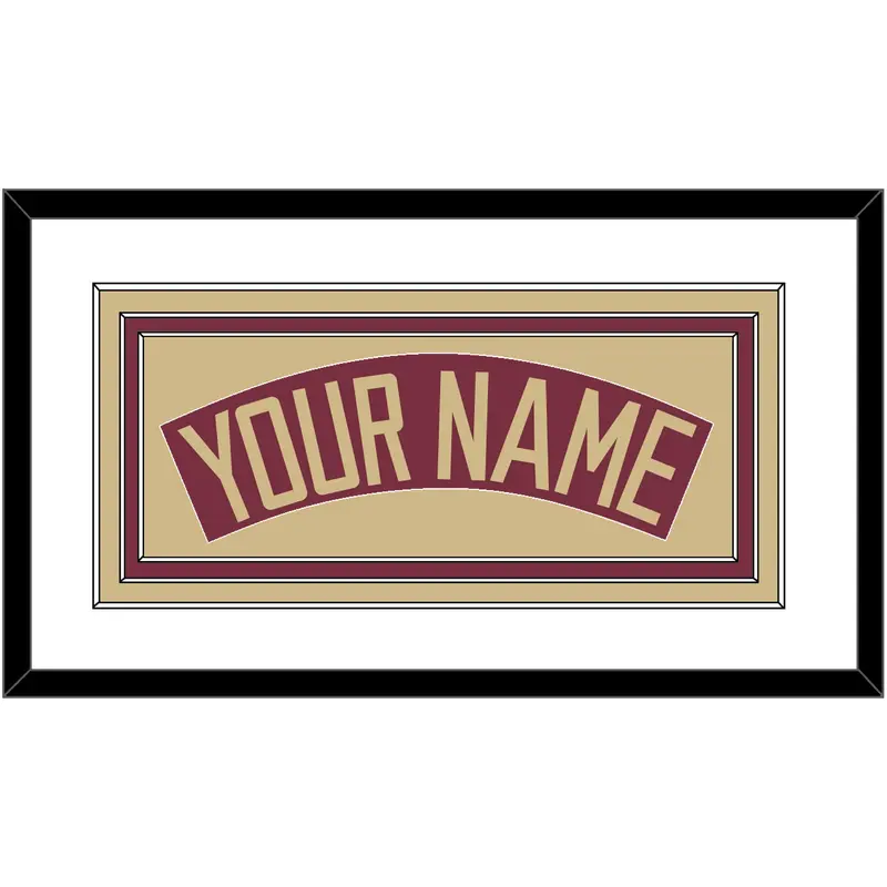 Florida State Baseball Nameplate - Alternate Garnet - Triple Mat 1