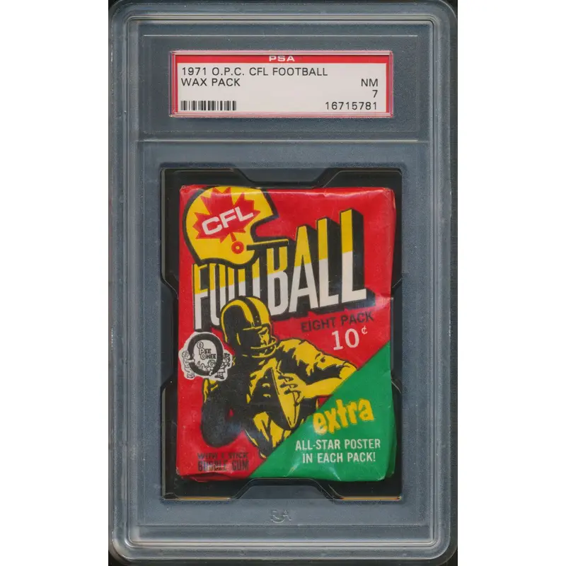 1971 Topps Baseball Unopened Series 1 Wax Pack PSA 7