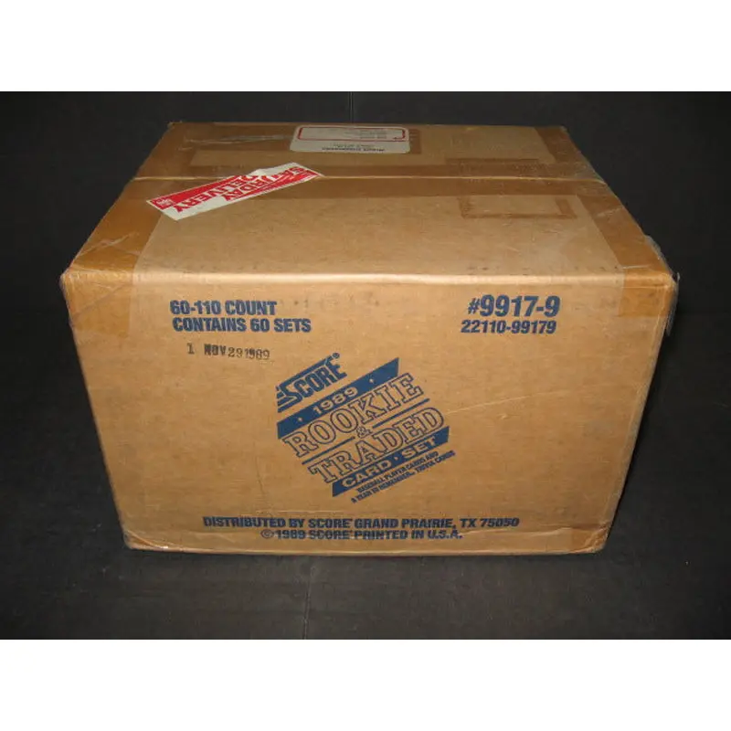 1989 Score Baseball Rookie & Traded Factory Set Case (60 Sets) (Sealed)